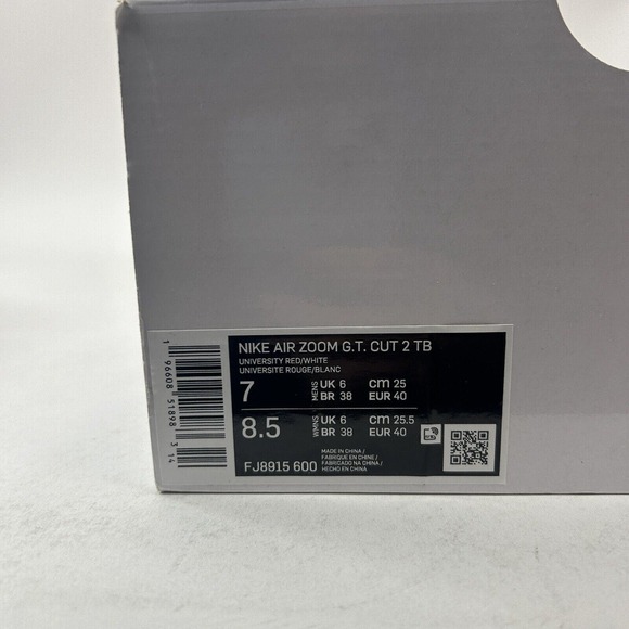 Nike Shoes Air Zoom GT Cut 2 TB Promo “University Red” 2024 - Picture 5 of 5